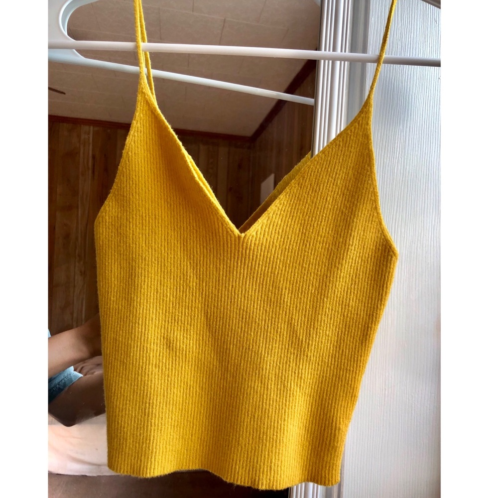 Yellow v-neck cami